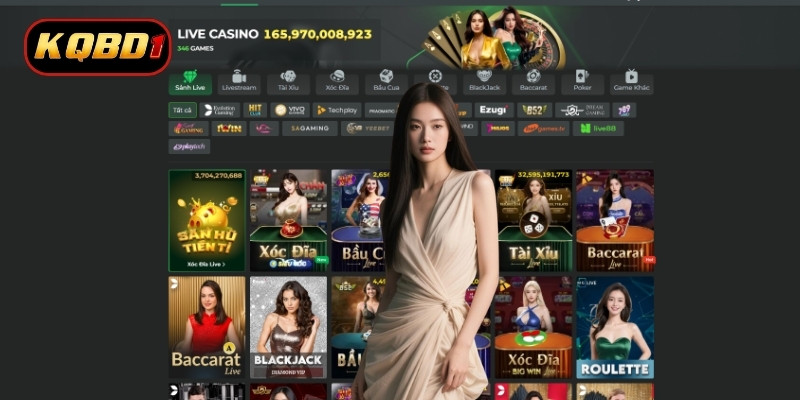 Live Casino với người chia bài chuyên nghiệp